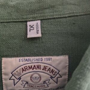 Armani Jeans Men's Green Casual Shirt